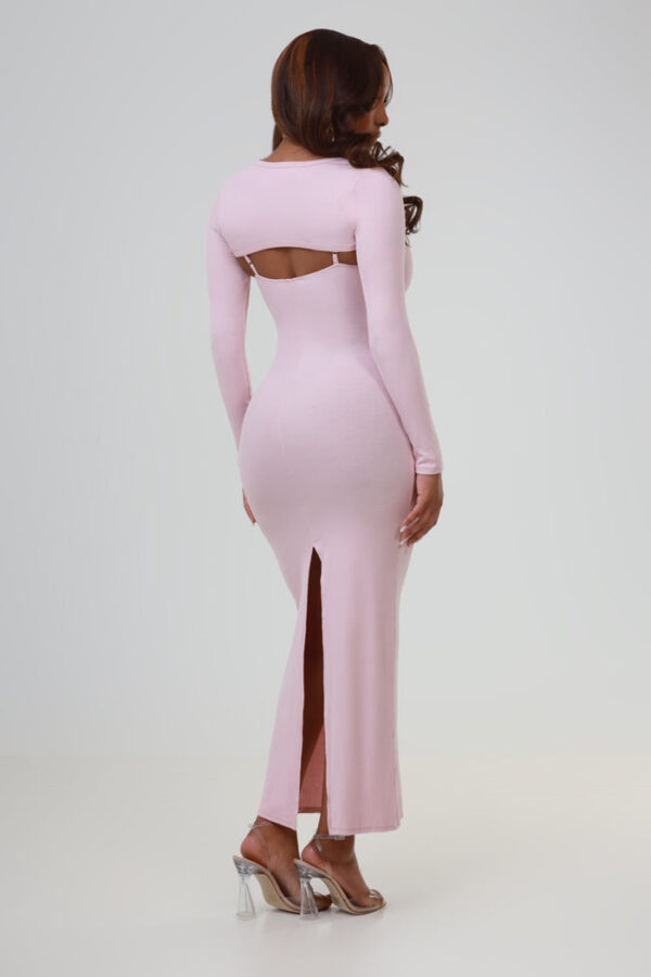 Final Cut Cropped Maxi Dress Set - Rose - Image 4