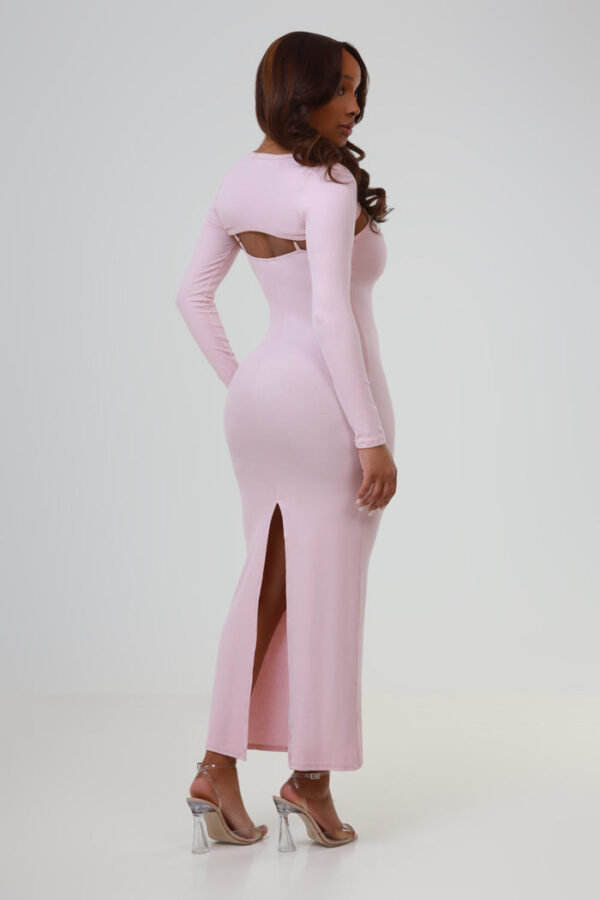 Final Cut Cropped Maxi Dress Set - Rose - Image 2